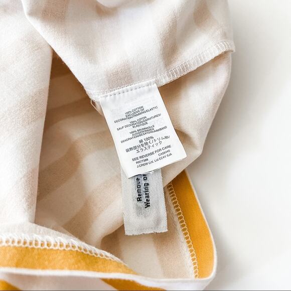 J.Crew Top Off the Shoulder Striped Tie Sleeve L - Picture 10 of 10